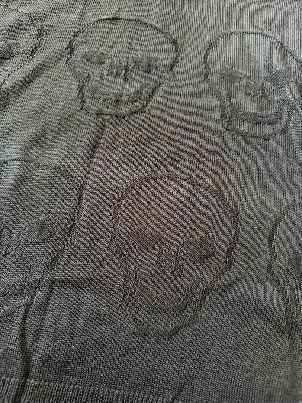 Belle Du Jour women's Skull Jacquard Crewneck - Gray